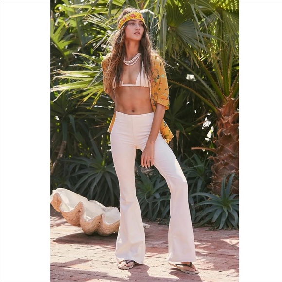 Free People Denim - Free People Penny Pull On Flare White Jeans sz 24